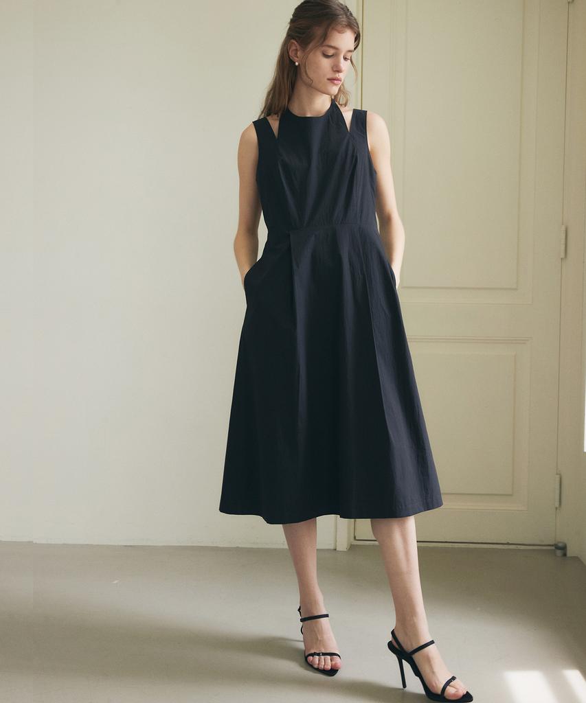 Paul And Alice Halter-Neck Midi Dress / Black