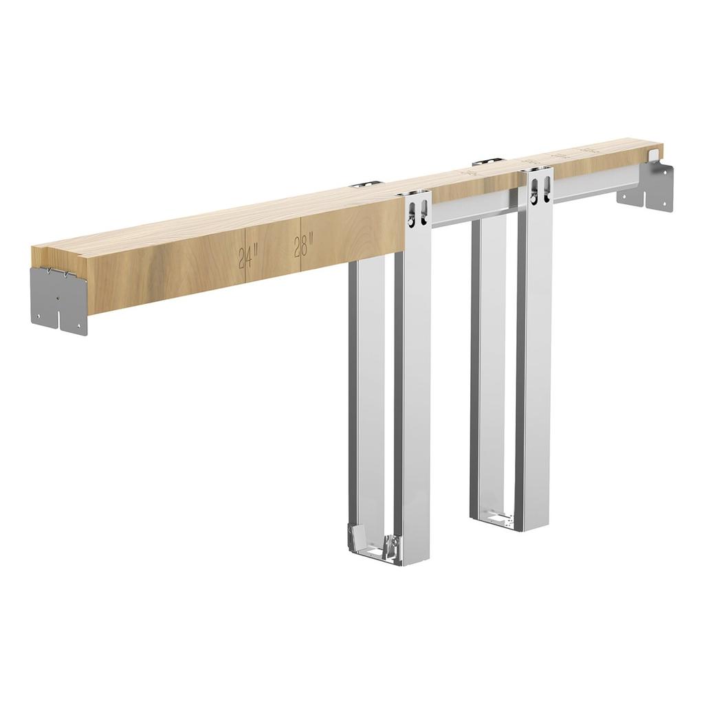 Pocket Door Frame Kit 762 mm Pocket Door Kit with Steel Studs, For Home Doors, Two-Way Soft Close Mechanism, Smooth & Quiet Sliding, Space-Saving
