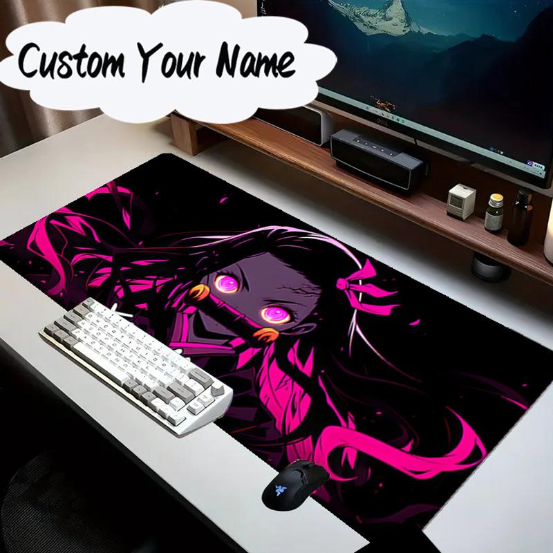 Custom Name Mouse pad Demon Anime Group Mouse pad, Gaming Mouse Pad, keyboard pad, Desk Decor for computer notebook Fan Birthday Gift
