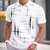 2026 Summer Geometric Men's Polo Shirt Short Sleeve Casual Shirt for Men