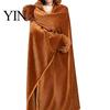 Animal Themed Blanket Wearable Hoodie, Adults Oversized Fleece Sweatshirt Halloween Costume Shawl Sleepwear, Cosplay Plush Hooded Cape Cozy Loungewear