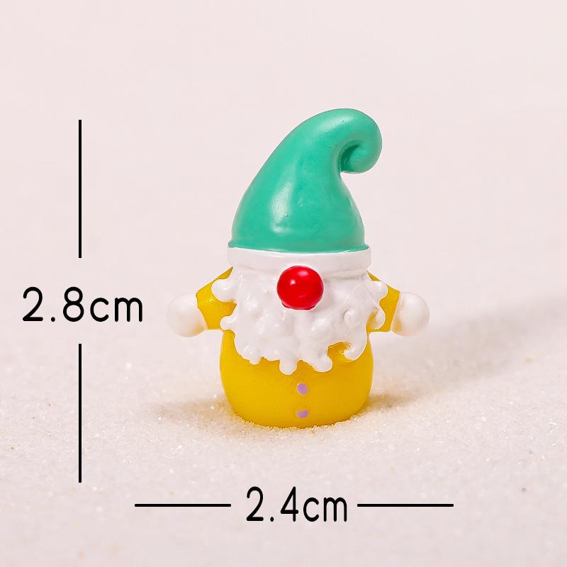 Weihnachten Niedliche Hexe, Zwerg, Weihnachtsmann, Kunstharzhandwerk Dekorative Artikel, Kleine Ornamente und Accessoires