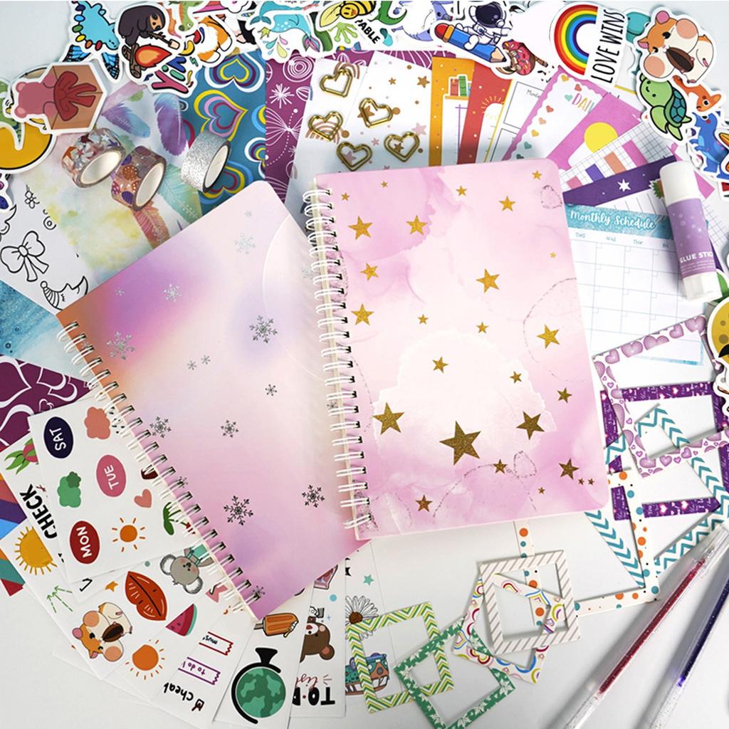 Girls DIY Journal Set - DIY Journal Set For Teen Girls, Stationery Set, Scrapbook And Journal Supplies Set, Journal Art Craft Set1ML