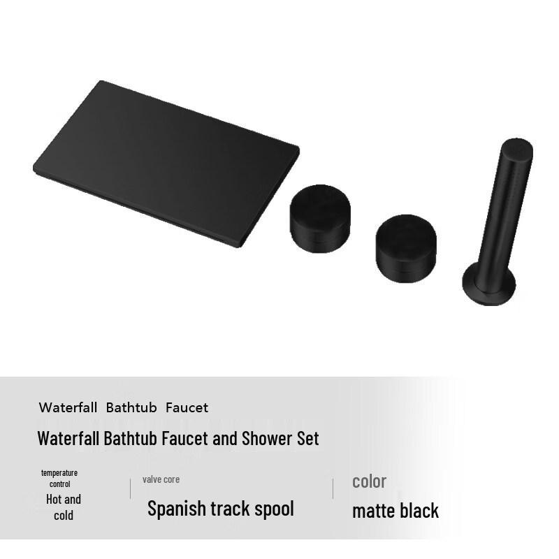 TLXT Waterfall Bathtub Faucet with Shower Set
