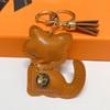 1PC Key Rings Cute Cartoon Gifts For Girls Cat Keychain Fashion PU Leather Key With Tassels Bags Multiple Options Available