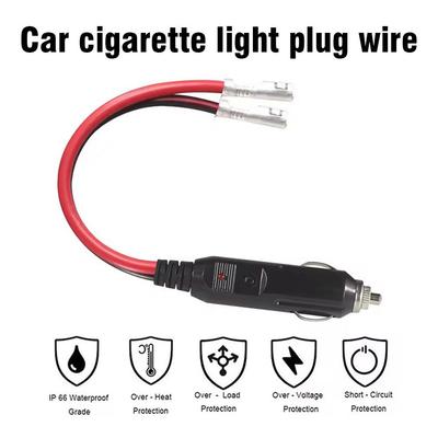 Fil de prise allume-cigare de voiture 12 AWG Fil de borne à balle d'allume-cigare Fil d'extension pour compresseur d'air d'allume-cigare