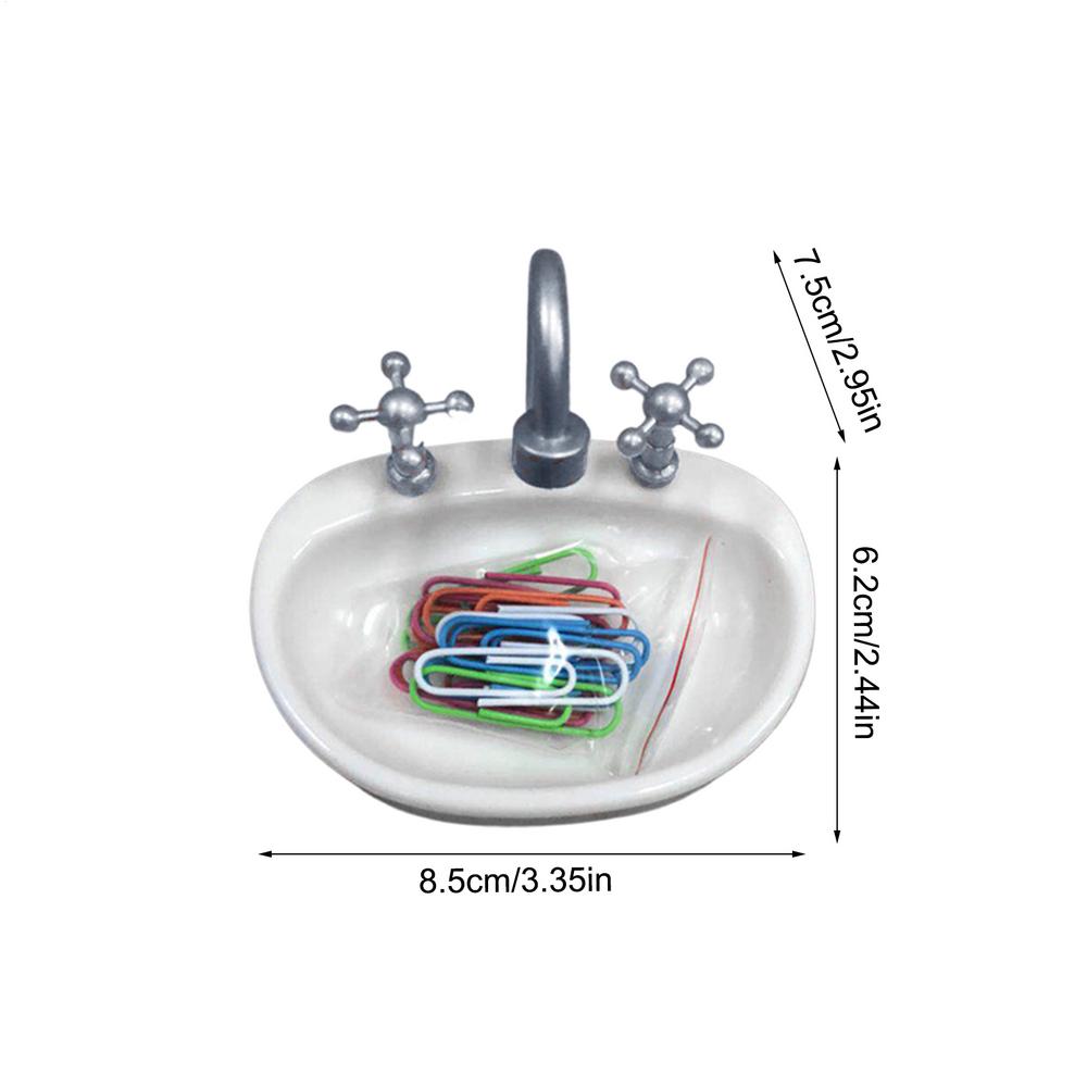 

Держатель для скрепок для кухонной раковины Магнитный контейнер для хранения скрепок Декор для кукольного домика Органайзер для стола для детей и взрослых В подарок серебряный