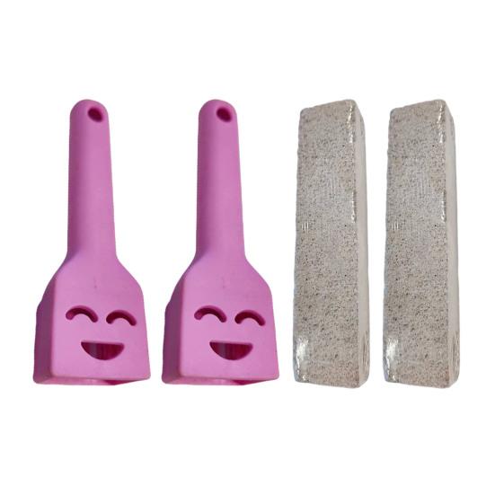 Pumice Stone Toilet Bowl Cleaner with Handle Efficiently Removes Hard Water Rings Calcium Buildup Pumice Stone Scrubber