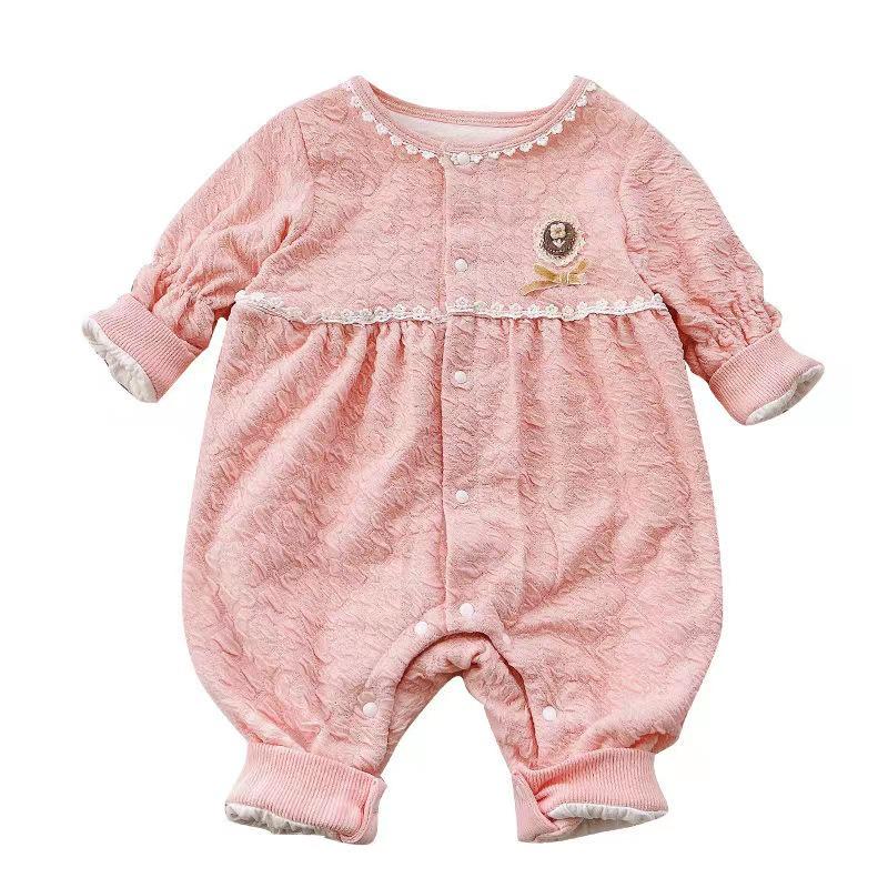 Stylish Baby Girl Romper: Trendy Double-Layer Onesie for Spring/Autumn
