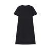 Fila Fashion Casual Pleated Round Neck Knit Short Sleeve Dress Women Dresses Legendary-Blue F61W427306ANV