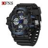 OFNS Men's Multifunctional Trendy Electronic Watch with Timer & Stopwatch