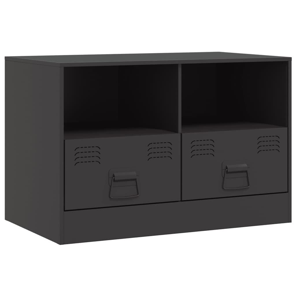 Vidaxl Szafka Pod Telewizor, Czarna, 67X39X44 Cm, Stalowa