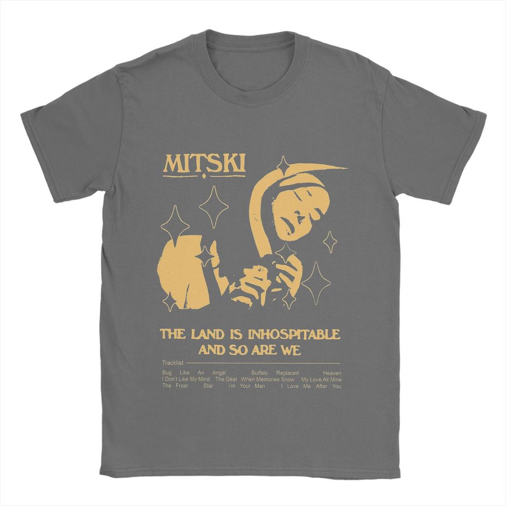 Singer Mitski Men T Shirts Retro Vintage Tees Short Sleeve Crewneck T-Shirt Cotton Plus Size Clothing