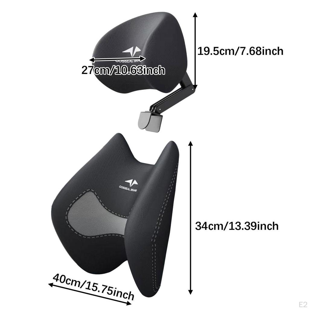 Computer Chair Headrest Neck Pillow with Back Cushion Universal Practical Ergonomic Head Rest