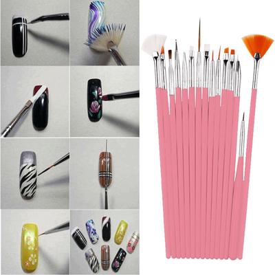15PC Nail Art Design Pintura Pontilhando Detalhamento Caneta Pincéis Bundle Tool Kit Set