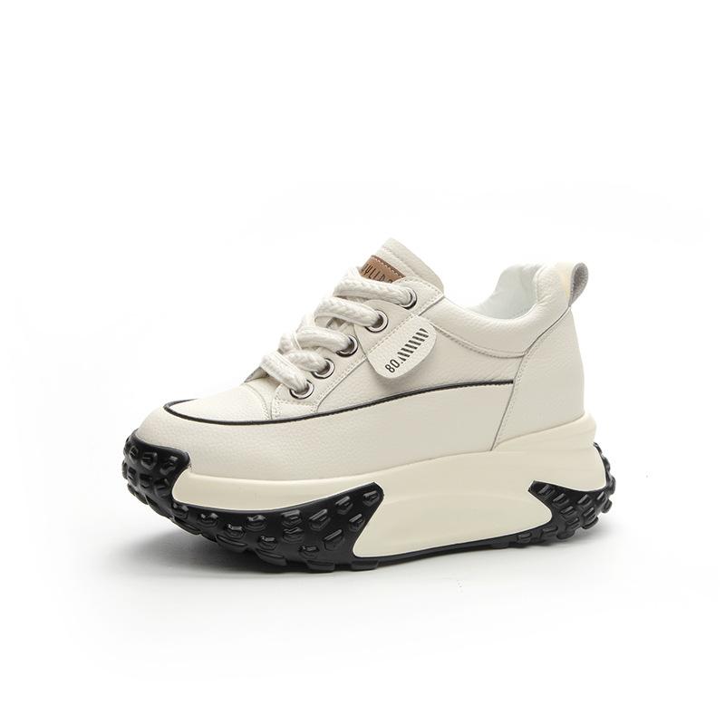 Fashion 7CM Cow Suede Genuine Leather Women Vulcanized Shoes Platform Wedge Skate Boarding High Brand Heels Casual Summer Shoes
