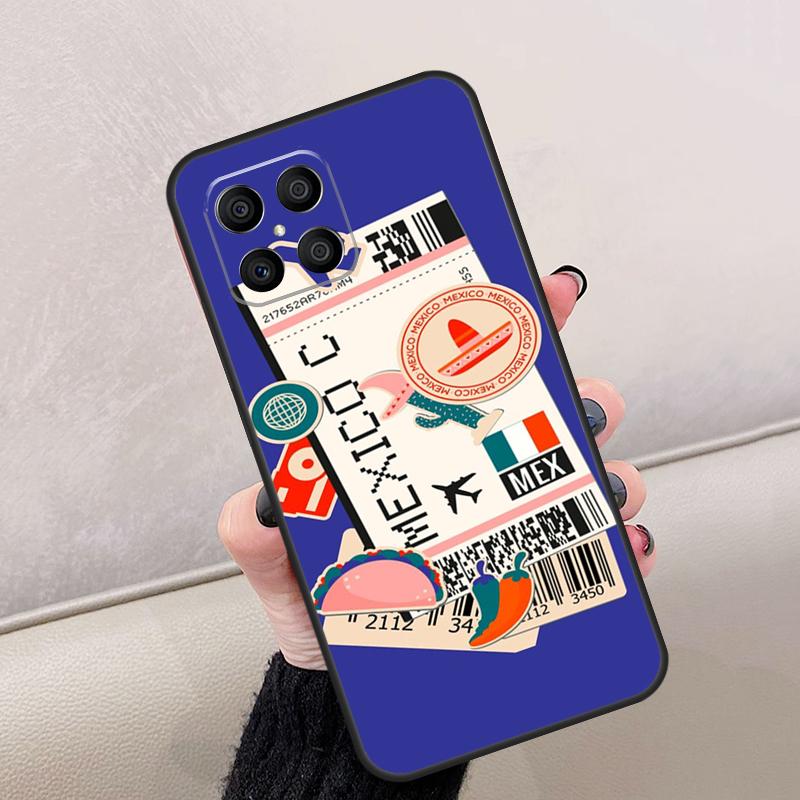 New York TOKYO Traveltickets For Honor Magic 8 Pro 6 7 Lite Case For Honor Win RT 400 200 50 70 90 X8c X8b X9a X9b X9c X9d