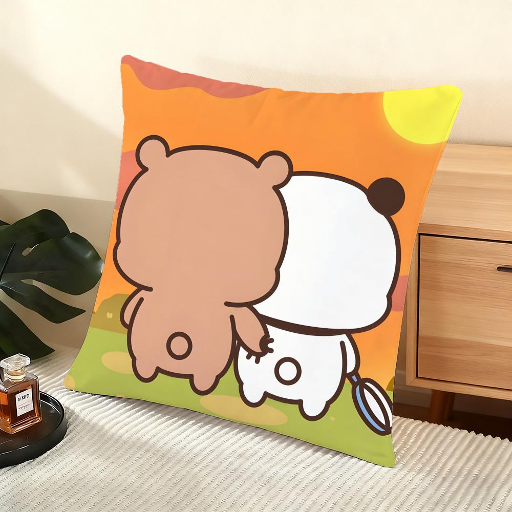 Bubu And Dudu Cushion Cover Soft Short Plush Pillow Cover Smooth Cozy Texture Aesthetic Cushion Case Home Decor