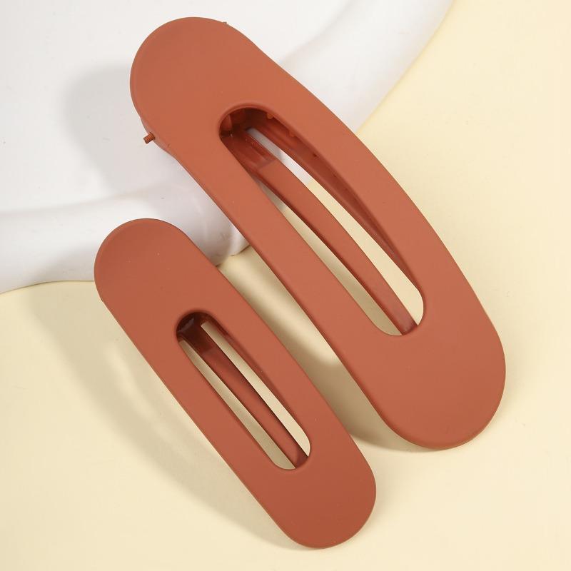 Explosions matte texture duckbill clip color back of the head ponytail hair clip oval horizontal clip temperament hair accessories