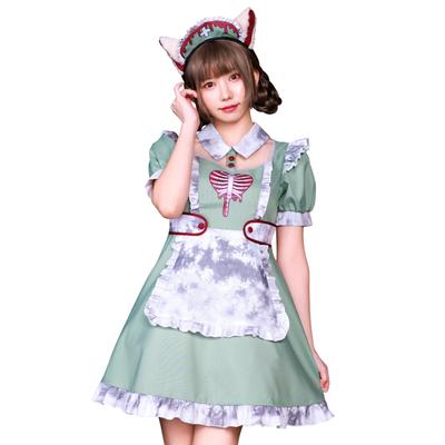 Cosplay de Neo Zombie Halloween Enfermera de Drogas Gato Verde [Piedra Clara] para Mujer