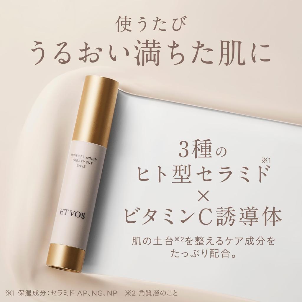 ETVOS Mineral Inner Treatment Base #Lavender Beige SPF31 PA+++ (Tested for Its Effectiveness In Makeup Primer, Sun Protection, Glow, and Reducing the