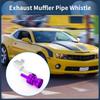 INFINAUTO Turbo Sound Exhaust Muffler Pipe Whistle Rear Tail Pipe M Carbide Chrome Manufacturer Aluminum Purple 1 Set