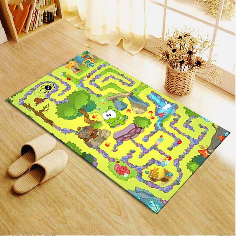 2025 Neuer Om Nom Stories Teppich für Wohnzimmer Schlafzimmer Zuhause Sofadekoration, Kinderspiel Rutschfeste Fußmatte100