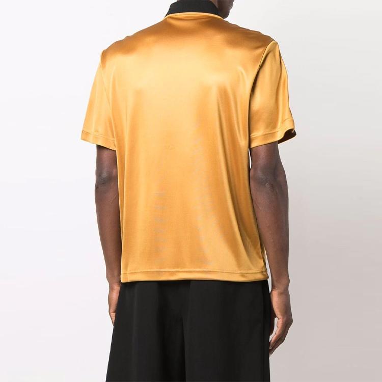FENDI Polo Shirts Men's Yellow Polo Collar Moderate Straight Fit FAF641AGJRF08HW
