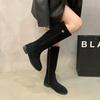 Western Cowboy Martin Boots Fashion Skinny Boots Women's Shoes 2025 New Autumn Retro Suede Knight Boots Boots Boots