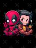 Wolverine and the X Men Copy of Deaddpool & Wolvierine Oversized Unisex T-Shirt