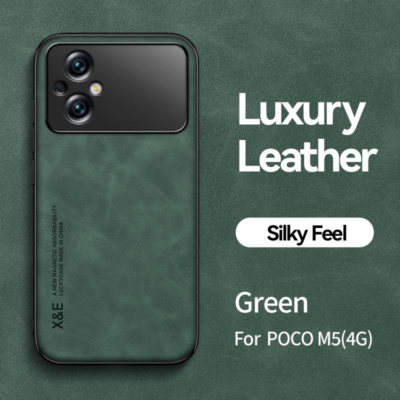 

Для Poco M5 чехол кожа овчина текстура задняя крышка мягкая рамка противоударный чехол для телефона Xiaomi Poco M5 4G For Poco M5