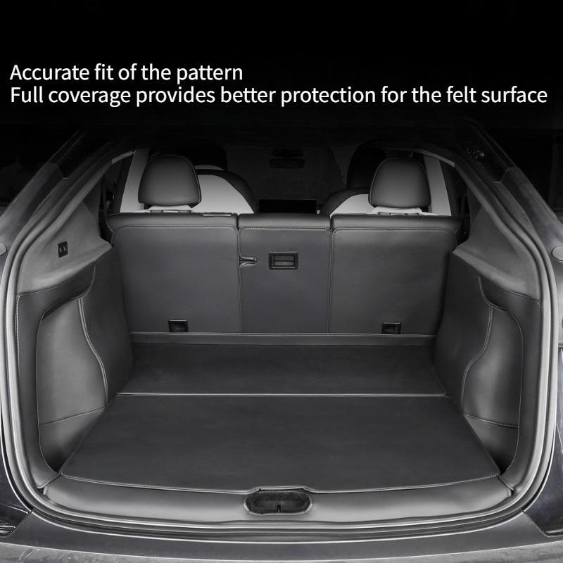Rear Trunk Both Side Guards for Tesla Model Y Juniper 2025 PU Leather Surface Corner Protection Cover Cargo Liner Anti-dirty Pad