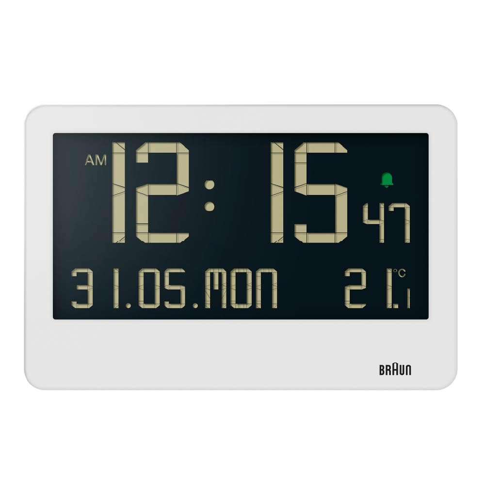 

BRAUN Цифровые настенные часы BC14W Белые Часы/Стол белый