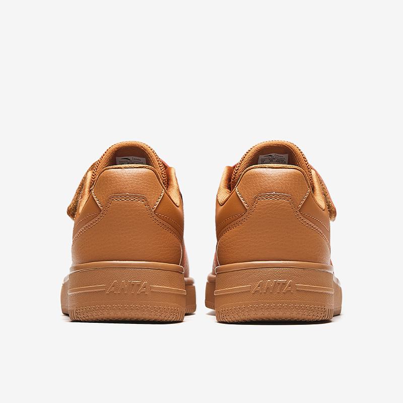 Anta Fashionable Comfortable Wear-Resistant Lightweight Shock-Absorbing Non-Slip Low-Top Kids Skate Shoes Kids Sneakers Milk-Brown A12448088-7