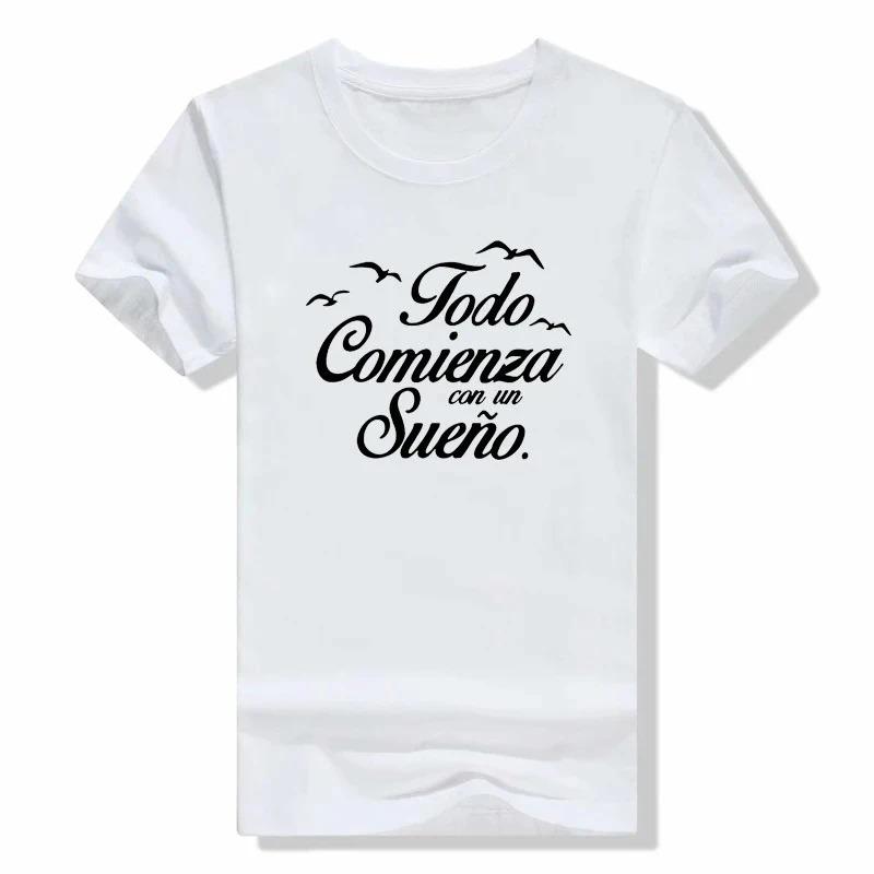 Ladies Have Learned Interesting Spanish Proverbs and Phrases About Tshirts Such As Round Neck Short Sleeved Fashionable Tshirts