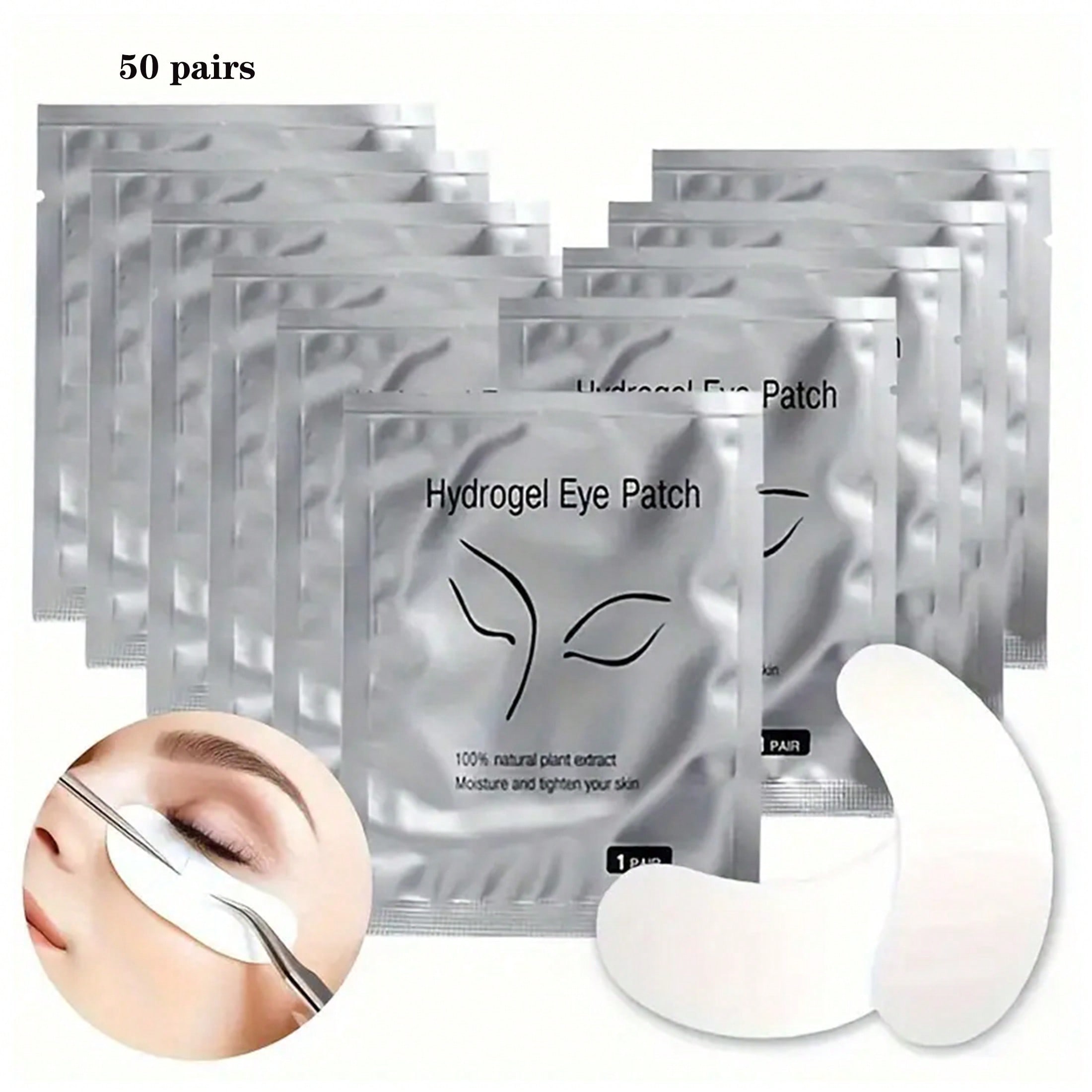 

50 Pairs Under Eye Patches, Isolation Eyelash Extension Pads, Under Eye Gel Pads For Pro Salon And Individual, DIY Lashes Extension Supplies 50pairs