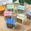 Aromatherapy Candle Glass Square Cup Romantic Aromatherapy Candle Creative Souvenir Aromatherapy Candle Glass Cup Gift