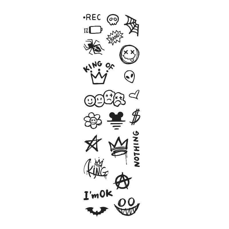 1 Sheet Road Bikes Frame Sticker Graffiti Bicycle Sticker For Bicycle Frame Top Tube Cartoon Diy Reflective Cycling Decals