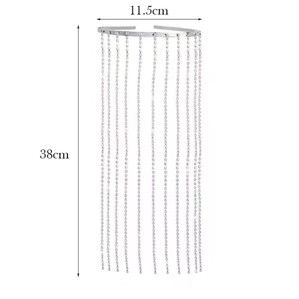 Luxury Hair Chain Shiny Headband Hair Clips Women Wedding Party Hair Accessories Jewelry