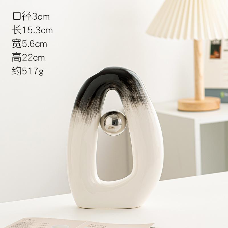 

Современная ваза для сухих цветов, поделки, украшения, креативная керамическая ваза, украшение фойе, искусство цветочной композиции, домашний декор, аксессуары