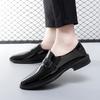 Fashion Men's Loafers All-match Business Flats Leather Slip-On Dress Shoes Men Comfortable Office Work Shoes Pointed Toe Formal Shoes