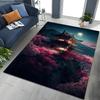 Japanese Cherry Blossom Mount Fuji 3D Large Area Kids Carpet for Home Living Room Child Rugs Bedroom Sofa Doormat Floor Mat Gift