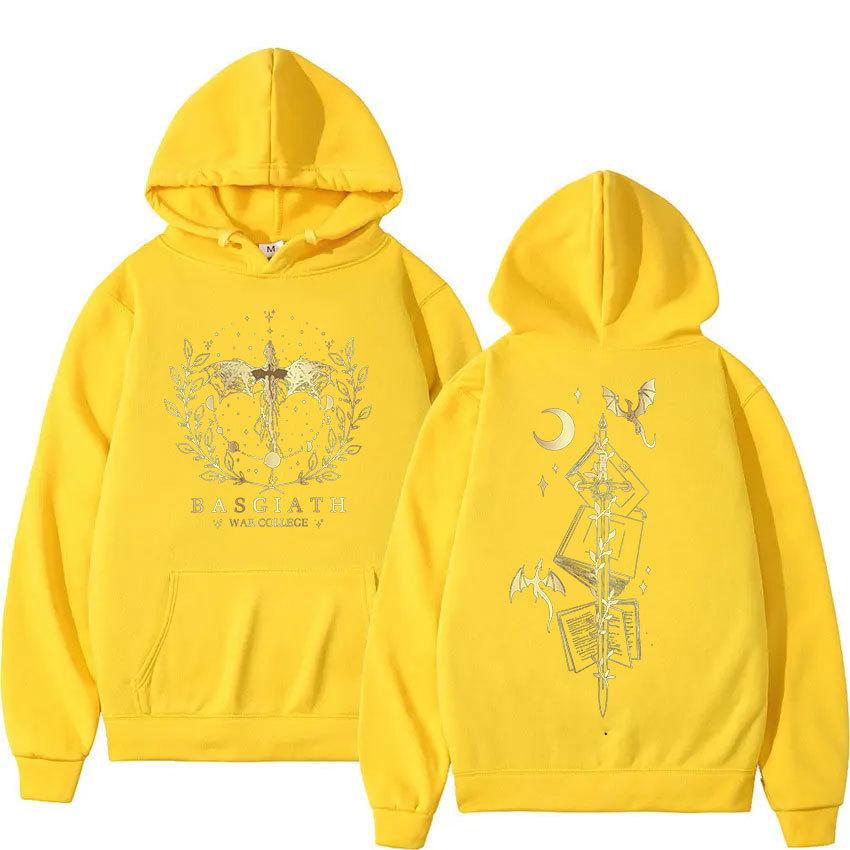 Felpa con cappuccio War College Basgiath Quarta Ala Uomo Donna Moda Re