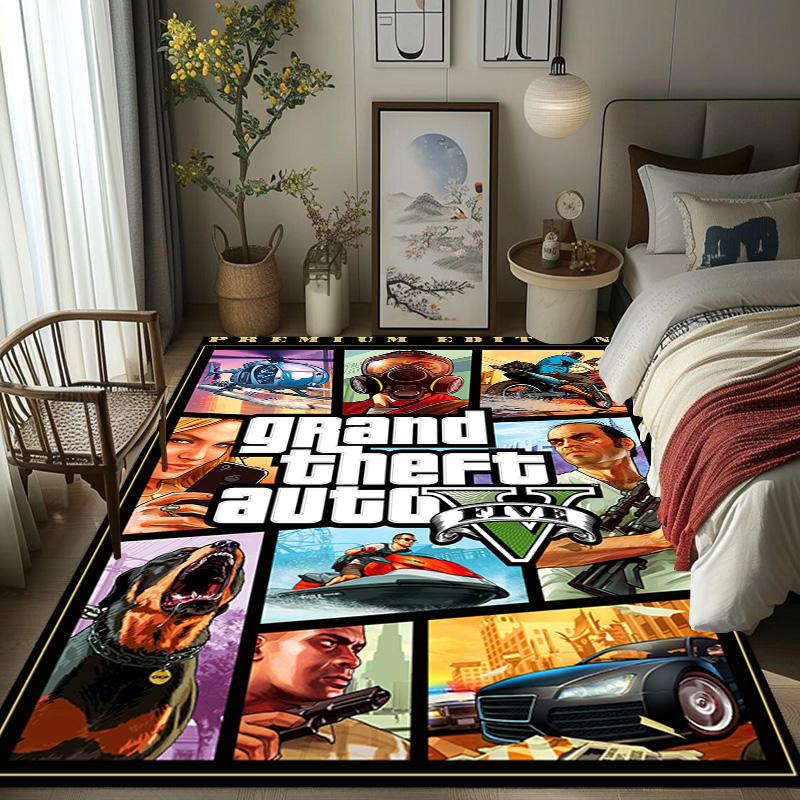 Grand Theft Auto V: Приключения ковровые напольные коврики Декор для дома Украшение для общежития Подушка для офисного кресла Искусство