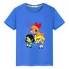 powerpuff girls print  100%Cotton Kawaii Tops anime Short pride tshirt  t shirt for kids boy 10year  y2k one piece girl clothes