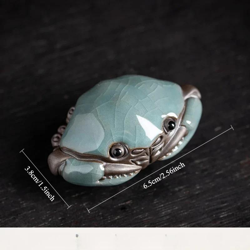 Ceramic Crab Tea Pet Ornaments Ge Kiln Hand-playing Crabs Can Raise Tea and Play Creative Tea Table Decorations