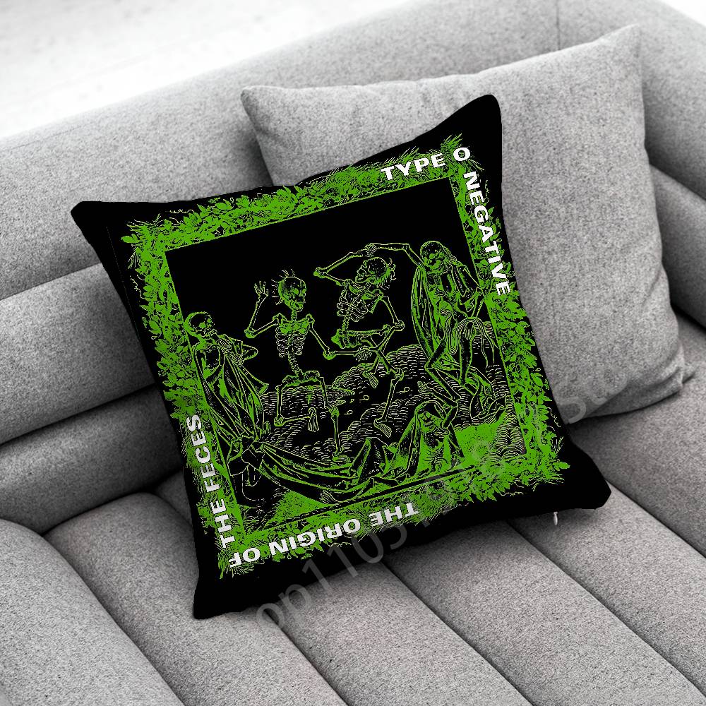 P-Peter Steele T-Type O Negative Bloody Kisses Throw Pillow Case For 45*45Cm 40Cm 55Cm 50Cm 30Cm Square Car Pillowcase Shell