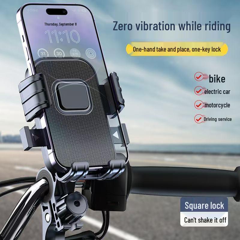 Stoßfester Handyhalter für Elektrofahrzeuge, Motorräder, Fahrräder und Elektroroller – Navigationshalterung für Lieferfahrten