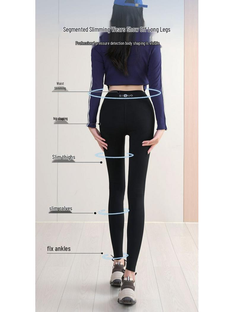 

Женские леггинсы с высокой талией и шерстяной подкладкой - Уютные хлопковые брюки для осени/зимы 2XL