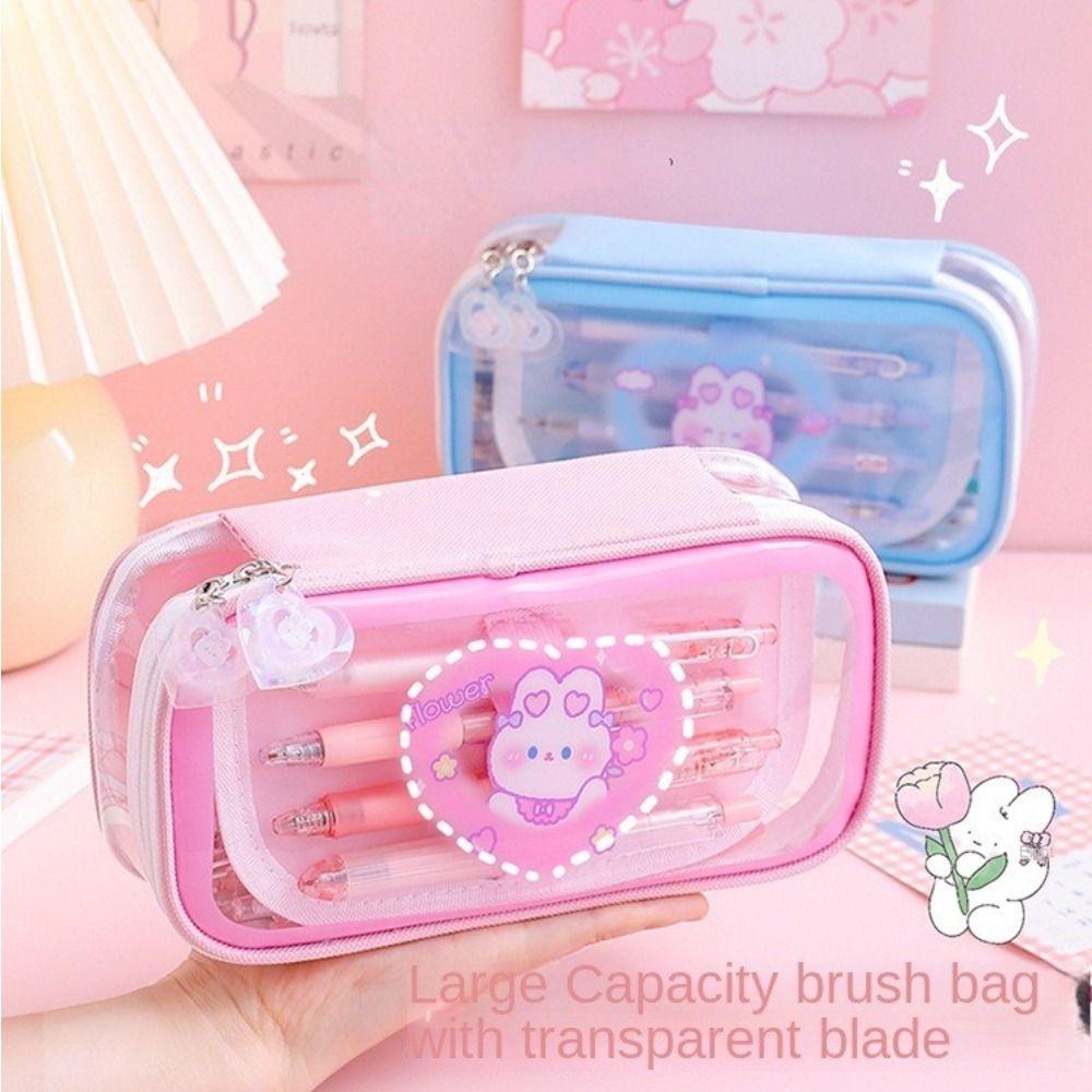 

Gift Korean Style Student Stationery Stationery Bag Pencil Case Desktop Storage Bags Pencil Pouch синий